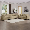 Elegant Corduroy Oversized Sectional Sofa Set With Deep Seats And Flexible Layout