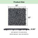 Interlocking Deck Tiles Plastic Waterproof Outdoor All Weather Anti-Slip Bathroom Shower Balcony Porch Strong Weight Capacity Upto 440 Lbs, Pebble Stone Pattern