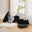 Upholstered Storage Ottoman Set With Reversible Lid