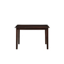 Ingeborg - 5 Piece Dining Set - Black Synthetic Leather & Espresso