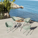 2 Piece Durable Single Chair With Mesh Hollow Out Design