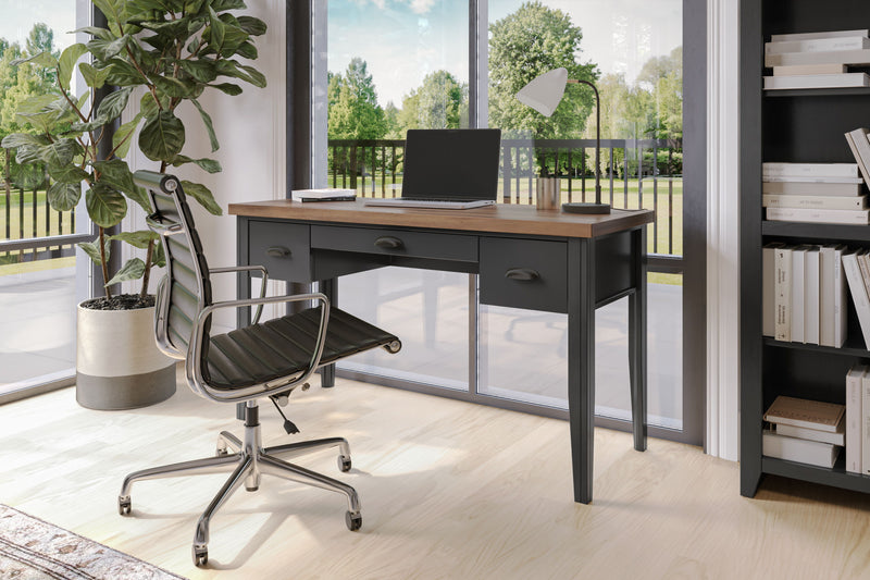 Essex - Writing Desk - Black, Whiskey