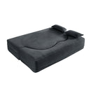 Floor Convertible Sleeper Sofa Bed With 2 Pillows