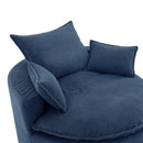 360° Swivel Accent Barrel Chair With Dual Layer Cushion And 3 Removable Pillows