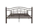 King Size Metal Bed Frame with Headboard and Footboard  Bronze