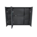 Aluminium Medicine Cabinet Mirror With LED Light And Defogging Function - Gray