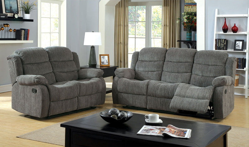 Millville - Sofa With 2 Recliners - Gray