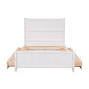 Full Size Platform Bed with Drawers and Storage Shelves, White