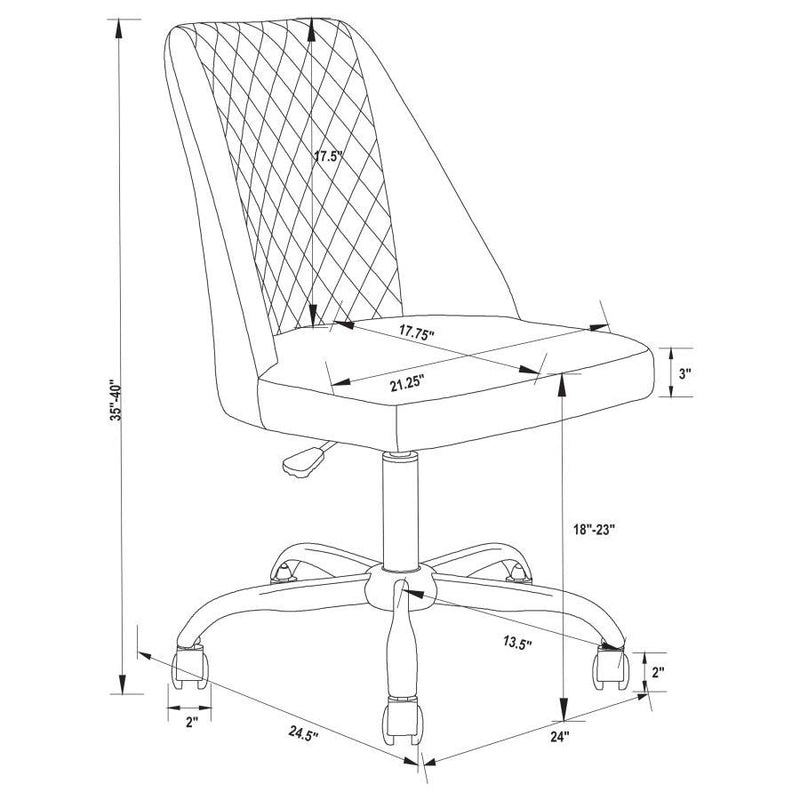 Althea - Upholstered Adjustable Home Office Desk Chair