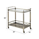 Matiesen - Serving Cart - Clear Glass & Antique Gold