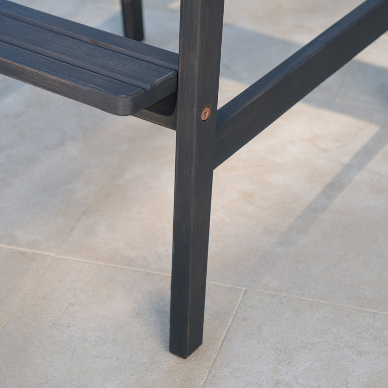 Outdoor Acacia Wood Adirondack Barstools (Set of 2)