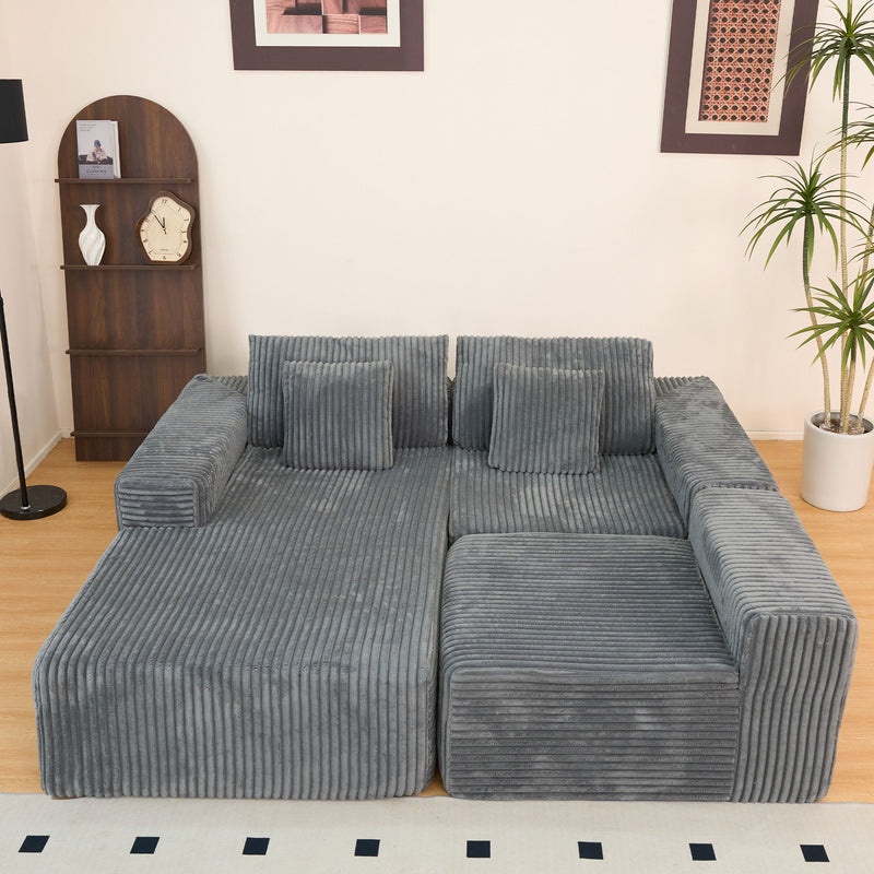 Modern Cloud Sectional Sofa With L-Shape Chaise