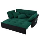 Modern Convertible Sleeper Sofa Bed With Pull-Out Queen Design, Side Storage & Thick Cushions