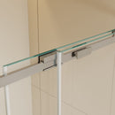 Semi-Frame Single Sliding Shower Door With Clear Tempered Glass