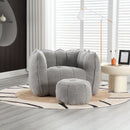 Soft Chenille Bean Bag Chair With High Resilient Foam