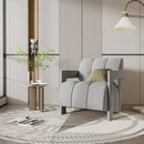 Modern Minimalist Leisure Armchair With L Shaped Armrests