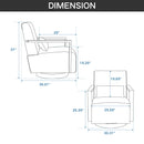 Swivel Modern Upholstered Accent Chair With Armrests