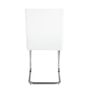 Palton - Side Chair (Set of 2) - White Synthetic Leather & Chrome