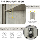 Triangle Bathroom Storage Cabinet With Adjustable Shelves, Freestanding Floor Cabinet For Home Kitchen