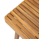 Outdoor Dining Table With Slatted Top, Ideal For Patio