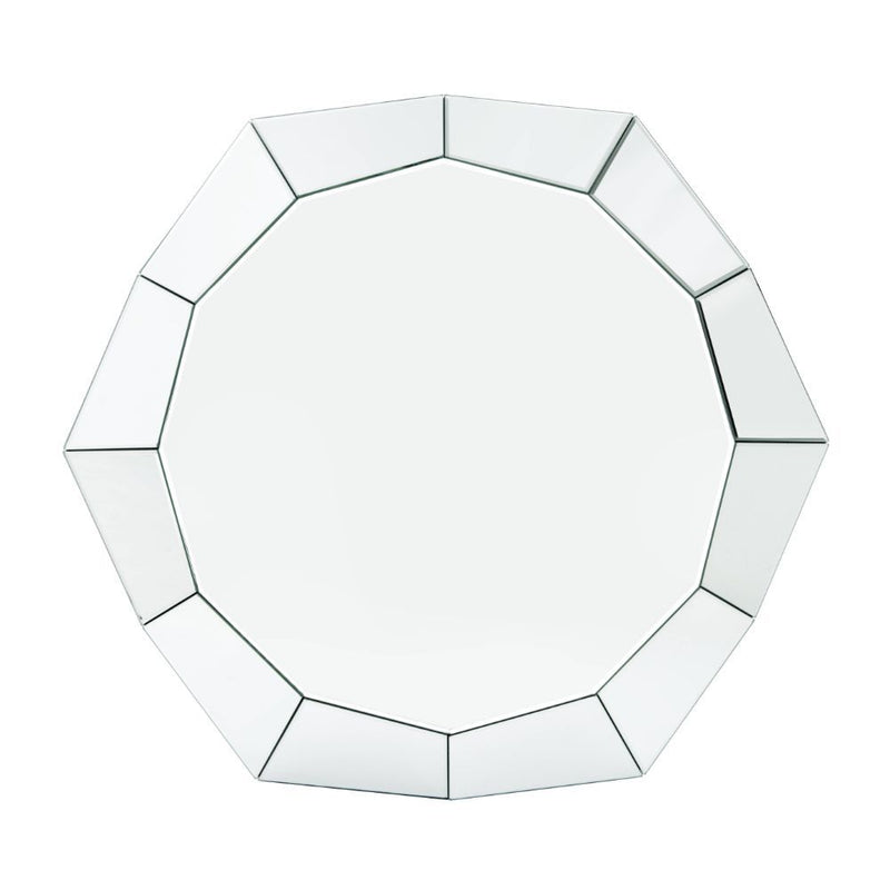Noralie - 18" Coffee Table - Mirrored & Faux Diamonds