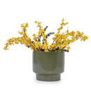 3 Pieces Ceramic Flowerpot, Planter For Patio, Garden Or Windowsills - Antique Light Green