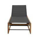 Outdoor Chaise Lounge With Acacia Wood Frame And Mesh Seat - Teak