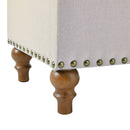 Upholstered Ottoman With Storage And Rivet Trim