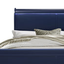 Charlston - Modern Sleigh Design Bed With LED