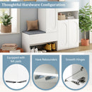 Elegant 2 In 1 Shoe Cabinets With Soft Cushion Versatile Shoe Rack Organizer With Adjustable Shelves