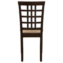 Kelso - Lattice Back Dining Side Chair (Set of 2) - Cappuccino - Atlantic Fine Furniture Inc