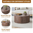 Cylindrical Coffee Table With Material For Living Room