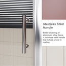 Sliding Shower Door With And Handle - Chrome