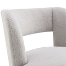 Swivel Comfy Round Barrel Chair With Soft Teddy Fabric For Living Room