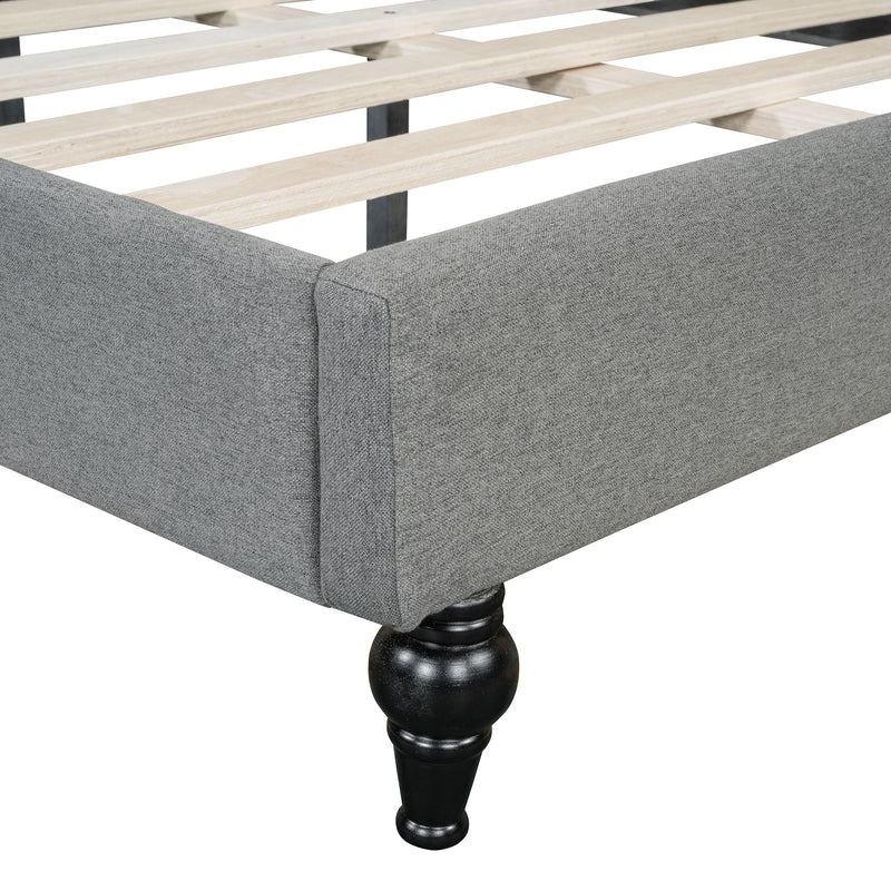 Modern L Shaped Linen Daybed With Legs