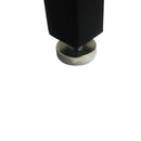 Metal Adjustable Worktable With Socket And Wooden Top - Black