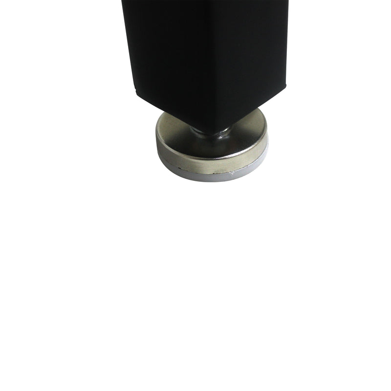 Metal Adjustable Worktable With Socket And Wooden Top - Black