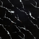 Modern Minimalist Luxurious Imitation Marble Dining Table Rectangular Office Desk With Tempered Glass - Black