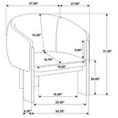 Valdez - Boucle Upholstered Barrel Back Accent Chair