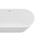 Gloss Freestanding Bathtub With Drain, Stand Alone Soaking Tub