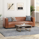Contemporary 3 Seater Sofa With Tuxedo Design