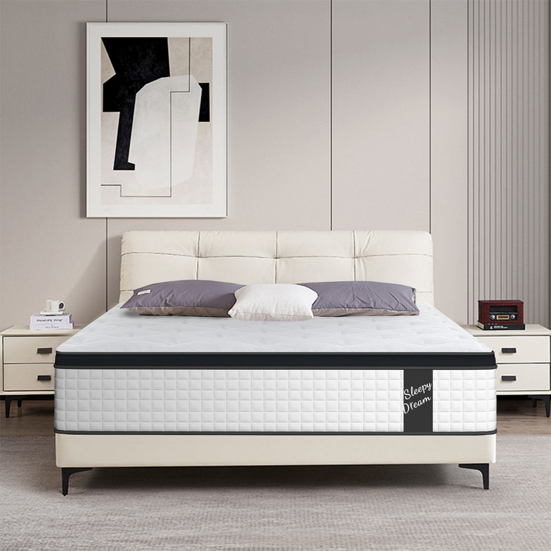 12" Hybrid Mattress Individual Pocket Spring, 7 Zoned Memory Foam