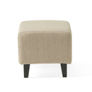 Elegant Upholstered Armchair With Ottoman Set - Beige