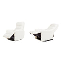 Bloomy - High Back Power Recliner Motion Chair - Chiffon White