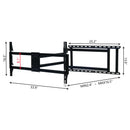 Full Motion TV Wall Mount Bracket For 40 120" TV Dual Arm Tilt & Swivel Vesa 800 X 400 Mm 132 Lbs Load - Black