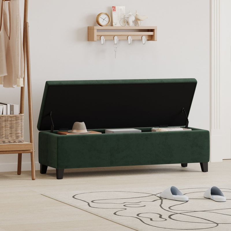 Glouster - Storage Ottoman - Retro Green