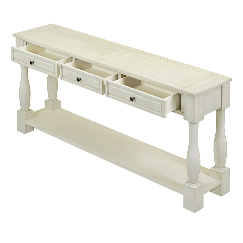 Console Table Long Console Table With Drawers And Shelf For Entryway, Hallway, Living Room