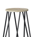 Simeon - Multifunctional Metal Stool With Wood Seat