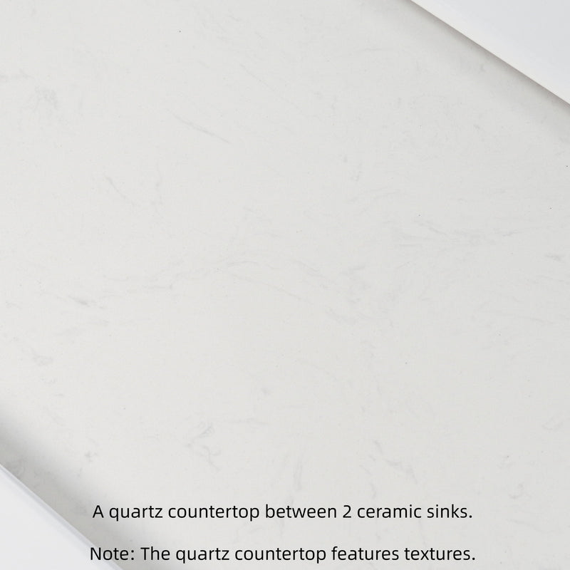Double Sink Bathroom Vanity With Quartz Countertop