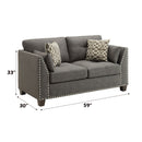 Laurissa - Loveseat - Light Charcoal Linen - Atlantic Fine Furniture Inc